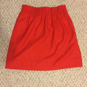 J.Crew Red Wool City Skirt